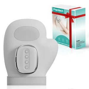 3 modos 5 intensidad sincronización amasar Shiatsu dedo Palma máquina de masaje aire caliente terapia de presión artritis mano muñeca masajeador - Product Image 6