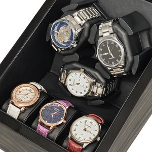 Auto-Stop LED Uhren beweger Box Golden Sandelholz lackiert 3 3 Uhr Aufbewahrung koffer - Product Image 6