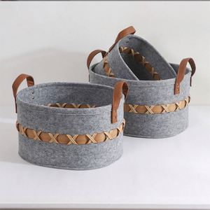 ตะกร้าผ้าสักหลาดพับเก็บได้ทำจากประเทศจีน - Product Image 3