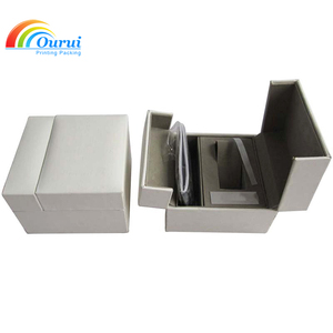 Caja de reloj de cuero al por mayor con doble apertura, múltiples ranuras, caja de almacenamiento para pulseras y brazaletes, caja de embalaje de joyería con logotipo personalizado para set de relojes - Product Image 2