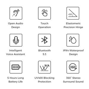 OEM ブルーライトカット サイクルサングラス 昼夜兼用 サイクリング ミュージックスピーカー ワイヤレスBTグラス スマートサングラス スマートグラス - Product Image 4
