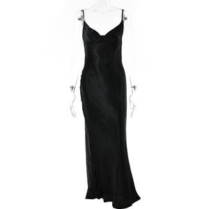 Deeptown <span class=keywords><strong>Coquette</strong></span> Sexy Spaghetti Strap Vestido de verano Mujer Elegante con cordones Vestidos largos de fiesta de noche - Product Image 6