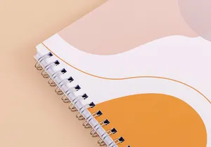 2024 planificadores de tapa blanda promocionales al por mayor suministros de papelería para escuela y oficina impresión cuaderno con pegamento en espiral personalizado