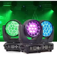 AOPU Martin MAC Aura 19x15W RGBW 4 en 1 LED Wash Zoom Moving Head Light, Luces de Escenario para DJ y Conciertos