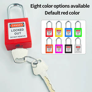 <span class=keywords><strong>Cadenas</strong></span> de sécurité industriel à clé en acier et nylon personnalisé de 38 mm (plusieurs couleurs au choix) pour l'entretien électrique - Product Image 4