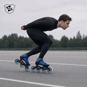 Patins à roulettes de vitesse, patins de course pour enfants et adultes, patins à <span class=keywords><strong>glace</strong></span> professionnels, patins en ligne à grandes roues, tige en microfibre, caoutchouc - Product Image 2