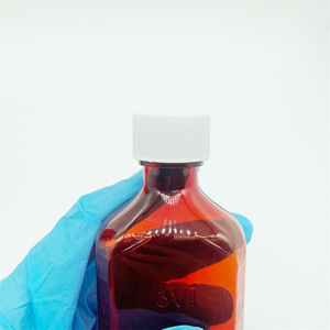 Botellas de farmacia Oval Rx Medicina Botellas líquidas Serigrafía ámbar PET Niño <span class=keywords><strong>Ln</strong></span> Stock 4oz Resistente a los niños Avantis - Product Image 1