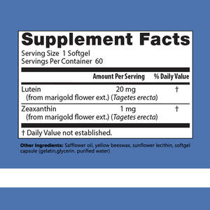 Gélules de lutéine de haute qualité avec supplément nutritionnel de zéaxanthine extrait de caroténoïde soutient la fonction visuelle pour la santé des yeux - Product Image 2