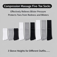 Chaussettes à cinq doigts en coton de qualité supérieure, anti-humidité, anti-odeur, semelle massante, antidérapantes, chaussettes de sport pour la course à pied et le quotidien