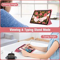 Étui mince hybride pour iPad 11th 10th génération 11 10.9 pouces 2025 2022 rose clair coque arrière transparente couverture de crayon