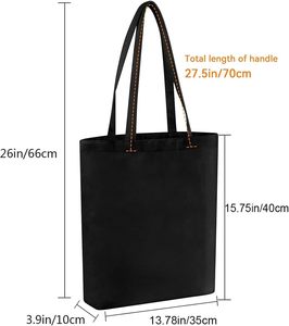 Fashion <b>Canvas</b> Shopping <b>Tote</b> <b>Bag</b> Custom Printed Logo Pocket Styles Customized According Requirements 13.78x15.75 Inches Shopping - Product Image 5