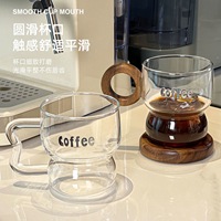Ventes en gros d'usine de tasses en verre fabriquées en verre borosilicate de haute qualité résistant à la chaleur, adaptées pour le café et les jus de fruits