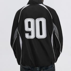 Veste de sport unisexe personnalisée de style urbain avec patch imprimé baseball, veste fine d'hiver avec logo frontal, streetwear - Product Image 2