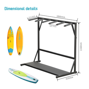 Bastidores de <span class=keywords><strong>SUP</strong></span>, tabla de Paddle, soporte de almacenamiento para el hogar, estante de techo de Kayak independiente, estante de tabla de surf <span class=keywords><strong>Vertical</strong></span> independiente - Product Image 6