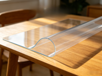 Housse de table en verre souple TPU non toxique, protection imperméable pour plateau de table