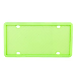 High Quality Flexible Silicone Durable Anti Dust Fluorescent License Plate Frame