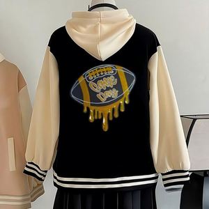 Nouvelle écusson thermocollante grand format 25 cm brodée de sequins, motif Basketball Rugby Gameday Playhard, pour la décoration de vêtements et de chapeaux - Product Image 4