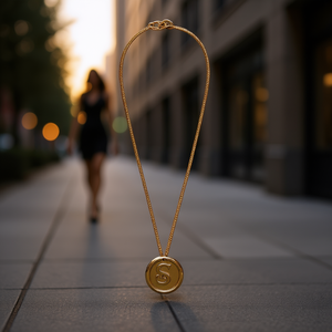 Collar Angelina de Acero Inoxidable Chapado en Oro con Letra S, Cadena de Serpiente, Gargantilla de Moda Unisex para Uso Diario, Regalo, 1.9 cm - Product Image 2