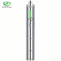 Pompe à eau solaire de surface de type QB 1HP de la marque Difful, système de pompe solaire pour l'agriculture