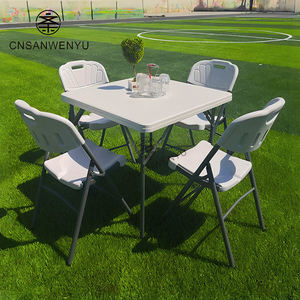 Chaises pliantes en acier à <span class=keywords><strong>prix</strong></span> abordable, vente chaude, pour fêtes, événements et repas en extérieur, en métal blanc et plastique PP - Product Image 1