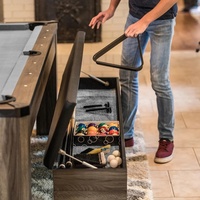 Gtsports Table de billard convertible 3-en-1 multifonctionnelle de 7 pieds avec dessus de salle à manger et dessus de ping-pong avec deux bancs