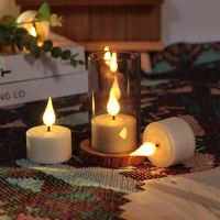 Velas LED Realistas sin Llama con Efecto de Parpadeo, Recargables por USB, con Control Remoto para Decoración de Eventos, Juego de 12