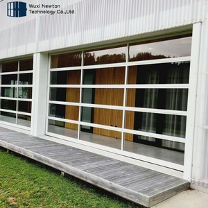 <span class=keywords><strong>Porte</strong></span> de garage <span class=keywords><strong>sectionnelle</strong></span> en verre en aluminium noir automatique résidentielle à prix d'usine - Product Image 3