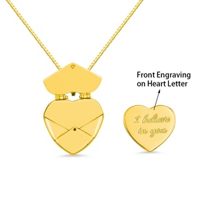 Collier pendentif médaillon cœur ouvert personnalisé avec nom et photo, chaîne en acier inoxydable, or/argent - Product Image 6