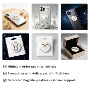 Pegatinas de esmalte del zodíaco para teléfono, calcomanías personalizadas de <span class=keywords><strong>horóscopo</strong></span> para dispositivos, recuerdos metálicos de astrología, regalos de planetario, directo de fábrica, MOQ bajo - Product Image 6