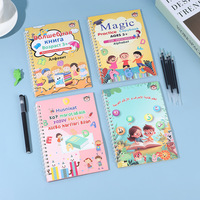 Cahier de traçage magique réutilisable personnalisé pour la calligraphie, cahier de pratique de l'écriture à rainures promotionnel pour l'éducation précoce