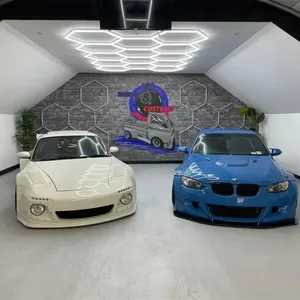 Customized Case Light Tunnel Style Hexagon Lighting Car Wash Cellular Lights LED White AC Ceiling Lamp Led Round 90 Degrees Rohs