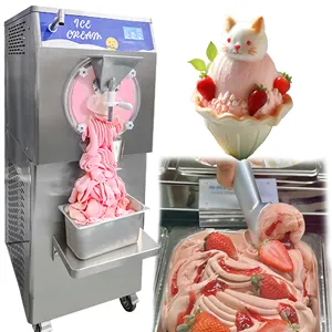 Mvckyi 5 in 1 100L/H italiano Gelato duro Gelato per le imprese completamente automatico sorbetto granita macchina del ghiaccio per gelateria