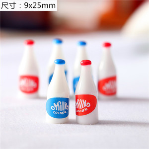 Bouteilles de lait miniatures en résine moulée, réalistes, pour maison de poupée, accessoires A1-10-65, accessoires <span class=keywords><strong>photo</strong></span> pour poupées, maison de poupée DIY, vente en gros - Product Image 5