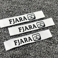 Étiquettes tissées en rouleau pour vêtements, logo de marque personnalisé, damassé haute densité, satin, pliées sur le bord, étiquette de col, à coudre, thermocollantes, adhésives