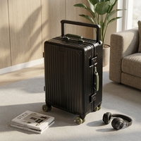 Ventes chaudes - Valise en matériau PC et cadre en aluminium 20/22/24/26 pouces avec serrure à code et roulettes pivotantes pour homme et femme
