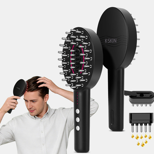 Peine Eléctrico Profesional para el Crecimiento del Cabello con Microcorriente EMS, Luz Roja y Azul, Masajeador de Cuero Cabelludo y Aplicador de Líquido para la Regeneración Capilar - Product Image 1