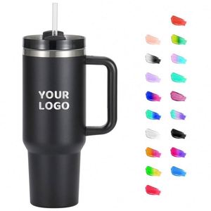 Vaso Térmico de Acero Inoxidable de Doble Pared con Aislamiento al Vacío de 40 Oz (1200ml) con Asa, Tapa y Popote para Agua, Té Helado, Café (Ecológico) - Product Image 5