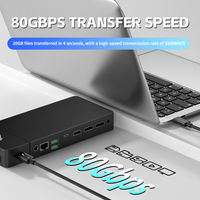 Expédition rapide, câble USB Thunderbolt 5 de 2 m, câble de transfert de données haute vitesse de 1 m, 80 Gbps, charge PD 240 W 5 A, vidéo 8K, OEM pour ordinateur portable PC