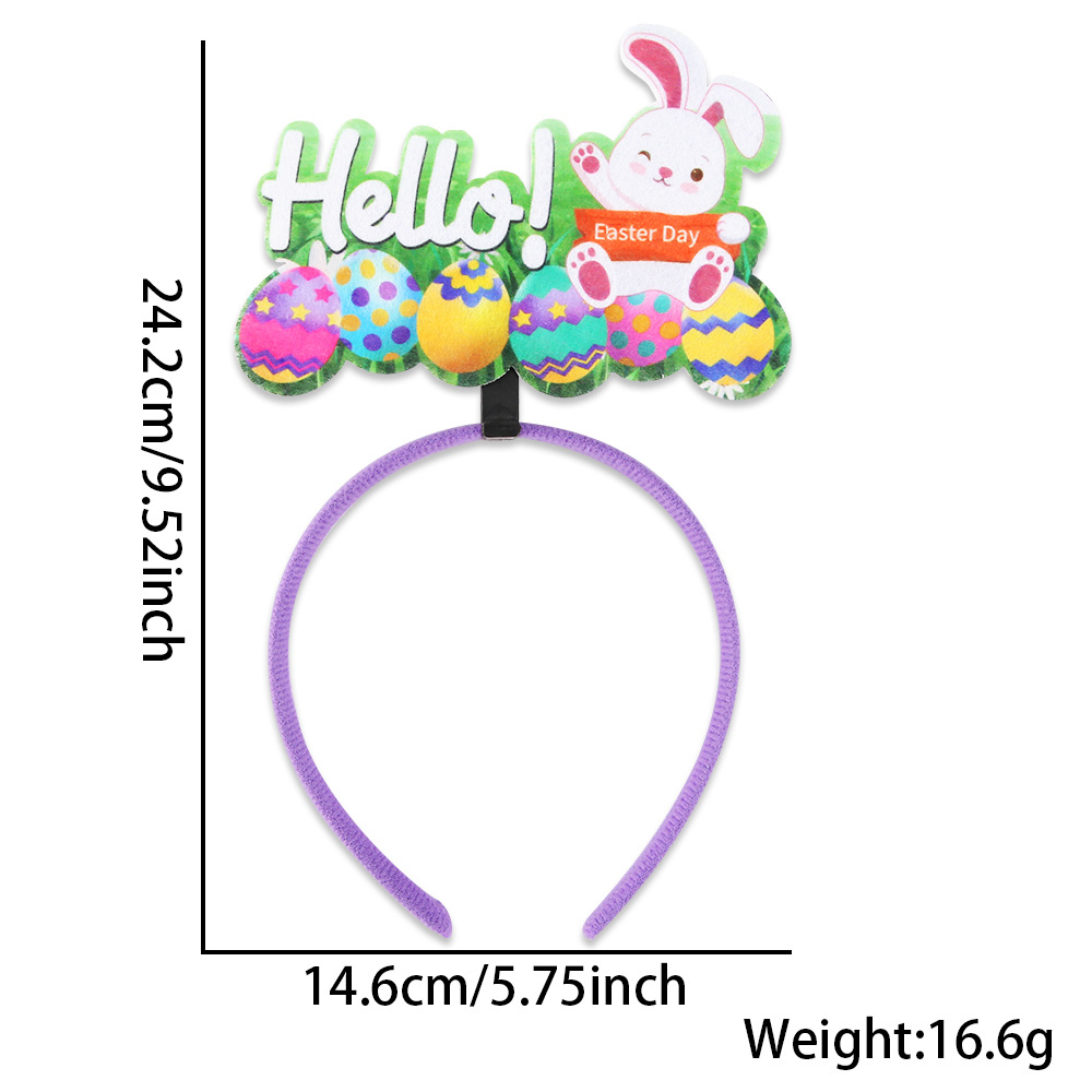 Hello rabbit easter egg style - easter headband