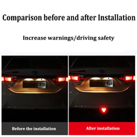 F1 Style stroboscopique LED feux de freinage feux arrière feux arrière Flash avertissement automatique feux de sécurité DRL 12V pour voiture moto