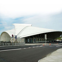 Toit de stade en structure d'acier transparente, structure en acier sur mesure pour arénas et gymnases
