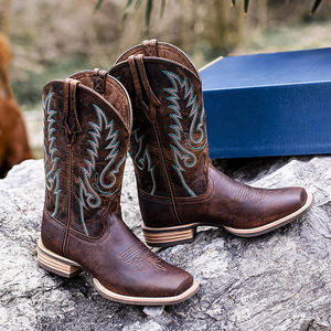 Nouveau Style bottes <span class=keywords><strong>de</strong></span> Cowboy pleine fleur pour femmes personnalisées Top qualité peau <span class=keywords><strong>de</strong></span> vache Goodyear Welt dame bottes <span class=keywords><strong>de</strong></span> Cowboy mexique femmes bottes - Product Image 2