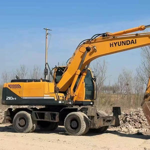 Excavadora de ruedas HYUNDAI 210W-9 de 21 toneladas, de segunda mano, con pocas horas de uso, a buen precio, en venta. - Product Image 1