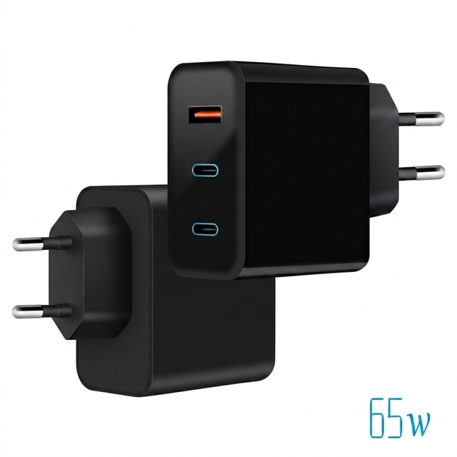 3 Port 2c1a Usb c Type Pd Solution Fast Chargers for Mobile Phone Laptop 65w Gan Charger 2 Usb-c 1 Usb-a Ce Fcc Rohs