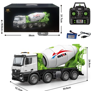 Huina 1537 1/14 Electric Mixer <b>Truck</b> Model Toy Cars Metal Diecast Engineering Vehicles Doors Opened Sound Light Rubber Tire - Product Image 5