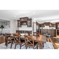 Cuisine Design Modulaire Moderne en Bois Massif, Fabriquée en Chine, Conception Gratuite, Prête à Monter