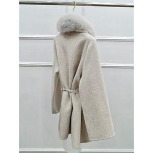 Nuovo <span class=keywords><strong>Cappotto</strong></span> Invernale 2025 in Pelliccia di Volpe a Lunghezza Media con Cintura, <span class=keywords><strong>Cappotto</strong></span> in <span class=keywords><strong>Lana</strong></span> e Cashmere Double-Face da <span class=keywords><strong>Donna</strong></span>, Effetto Snellente - Product Image 5