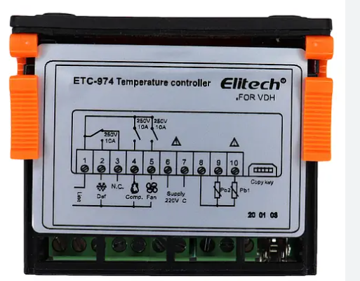 オリジナル ELITECH デジタル温度コントローラー ETC-974 230V 8A