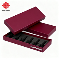 Boîte-cadeau de bouteille de vernis à ongles personnalisée Baoren avec couvercle produits de beauté pour les cheveux et les ongles boîte d'emballage vide rouge Production en usine