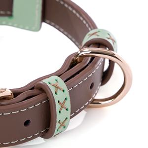 Oferta Especial Accesorios para Mascotas <span class=keywords><strong>Collar</strong></span> de Cuero Genuino Natural de Lujo para Perros de Alta Resistencia - Product Image 2